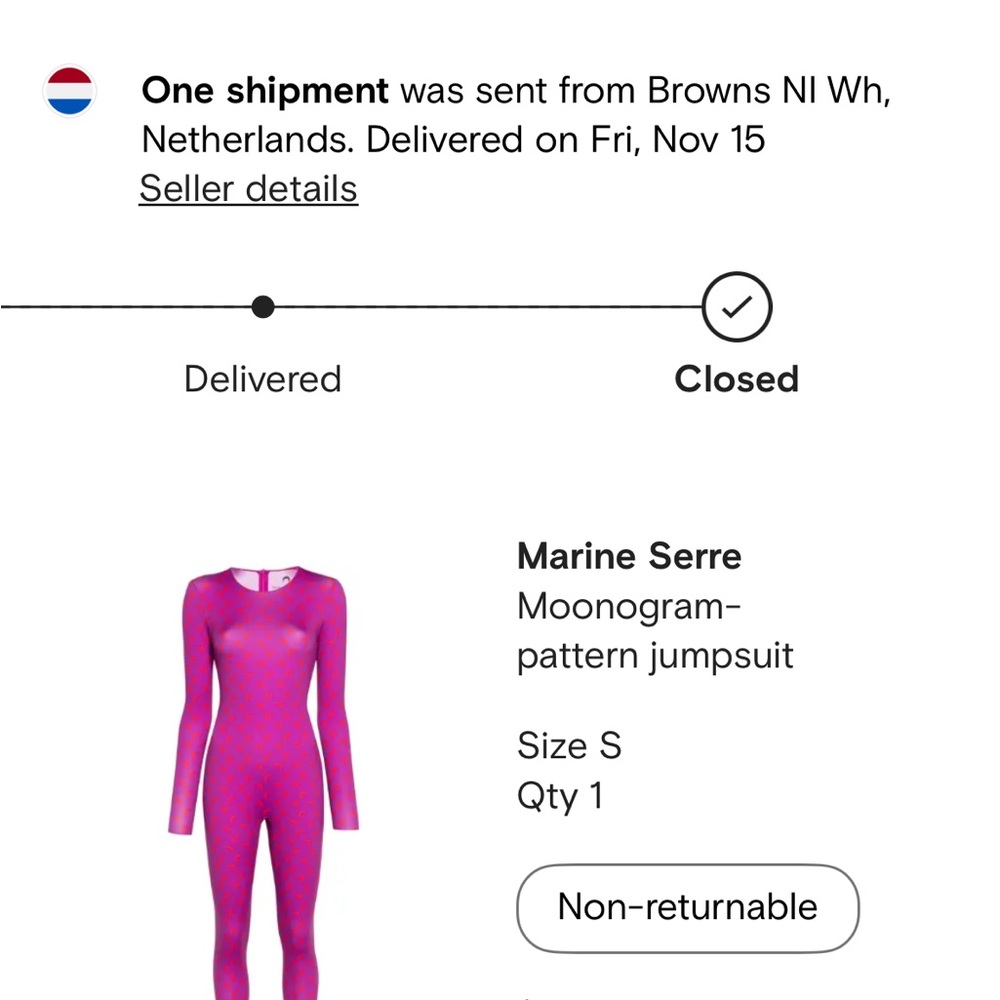Marine Serre Fuchsia catsuit/bodysuit